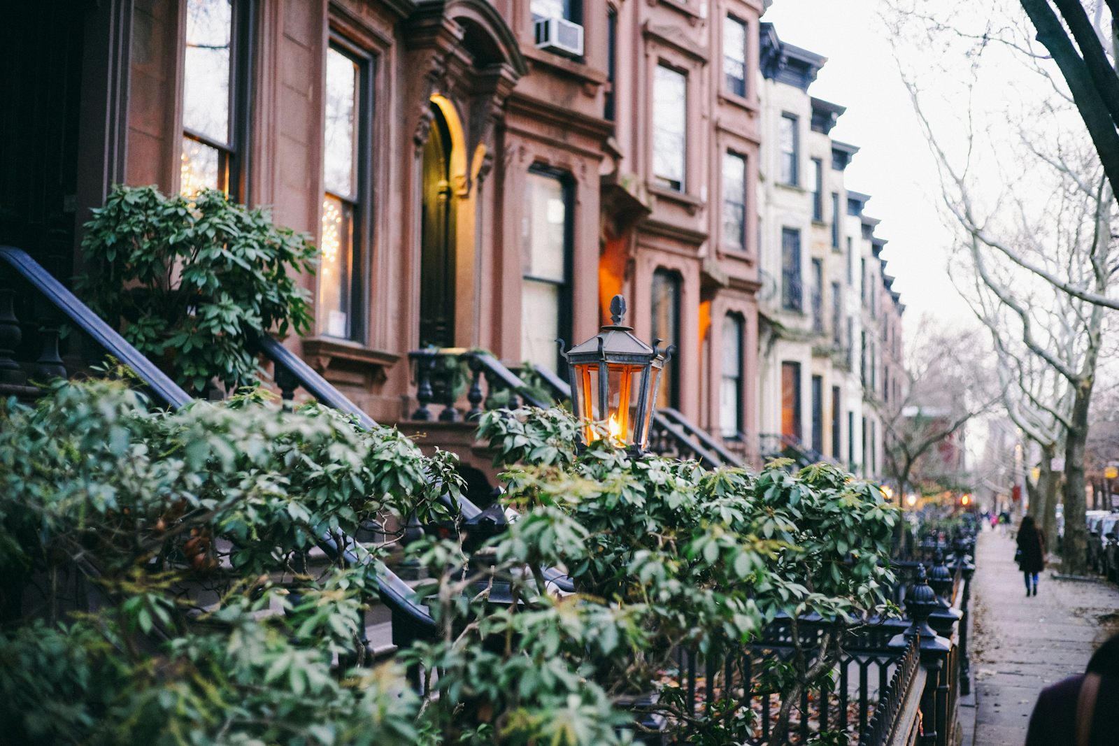 Brownstone houses
