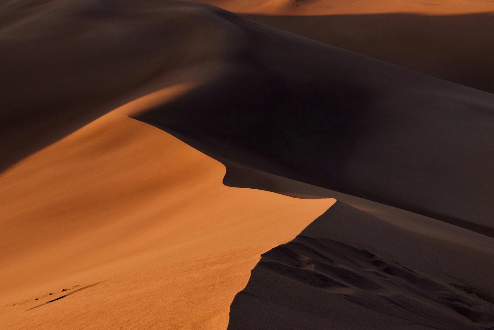 Sand dunes at dusk